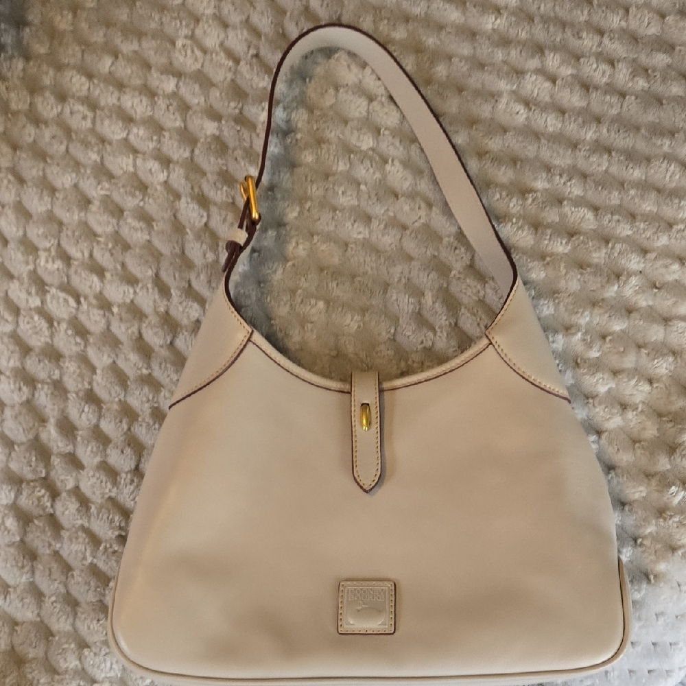 Dooney & Bourke Florentine Leather Crescent Hobo Gray